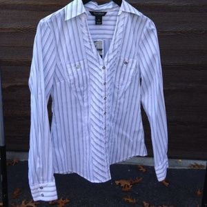 [WHBM] NWT striped button up sz 4